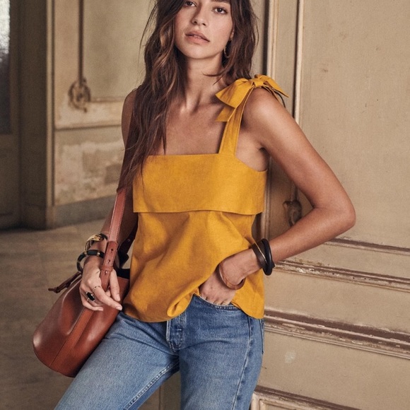 Sezane Linen cotton top NWT - Picture 2 of 5